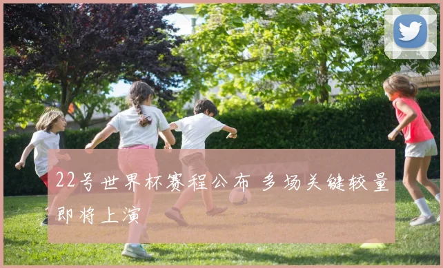 22号世界杯赛程公布 多场关键较量即将上演